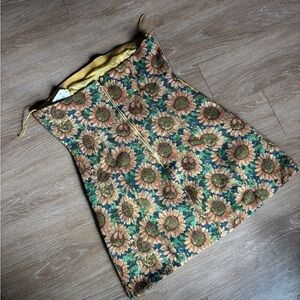 NWT Embroidered Knit Floral Sunflower Mini Tube Dress